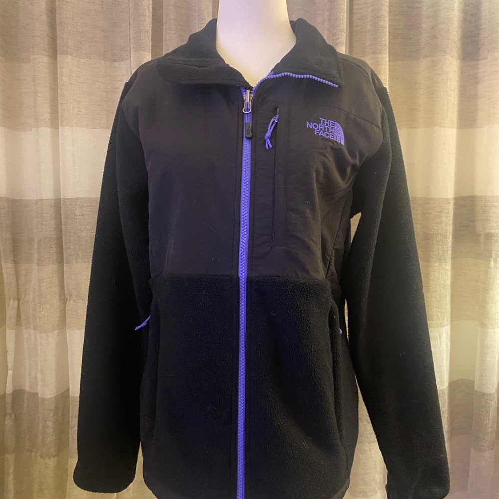 The North Face Black and Purple Fleece Coat - Picture 2 of 12
